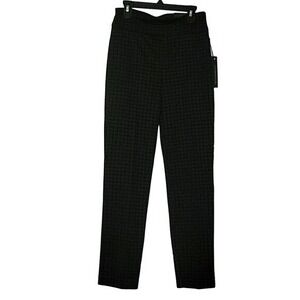 MEG & MARGOT Pull On Slim Leg Ankle Length Plaid Women's Pants Textured‎ XS
